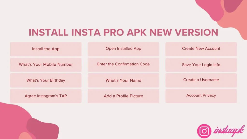 Install Insta Pro APK New Version